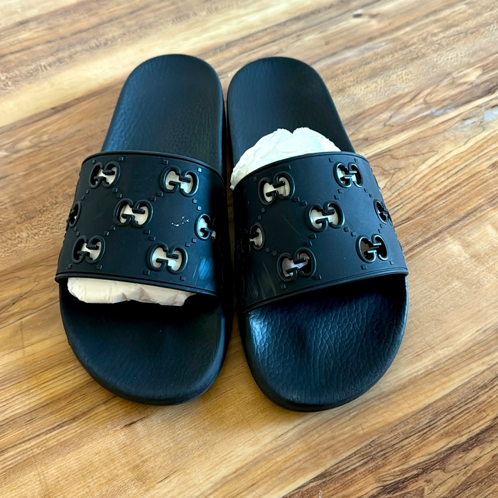 COPY - Black Gucci Slides Sz 10